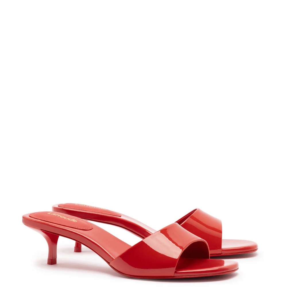 Larroude Greta Mule in Scarlett